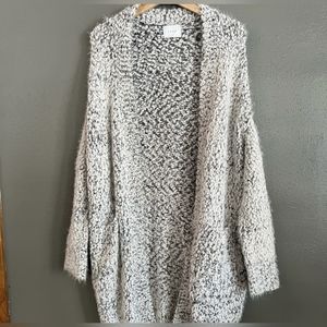 Oversized fuzzy cardigan